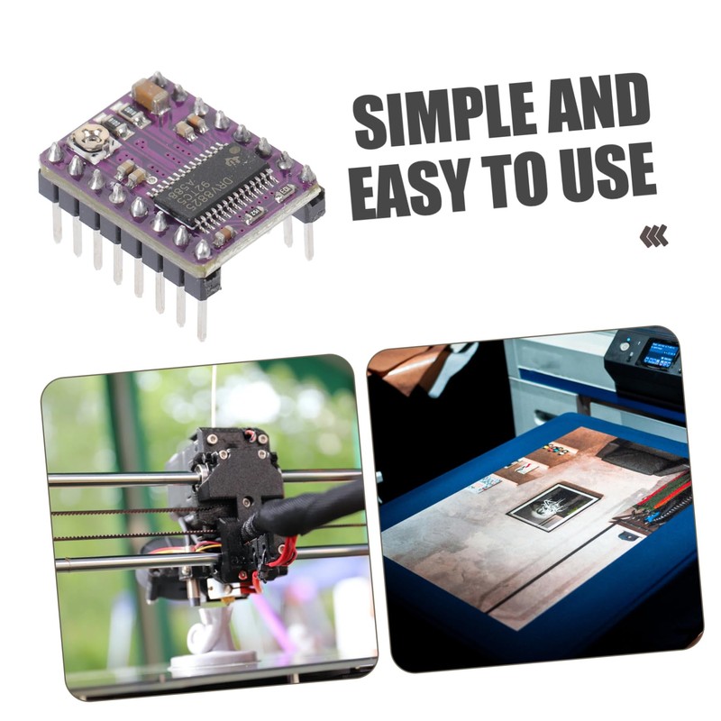 Hohopeti 5pcs Heat Sink Stepper Motor Driver Module for Printers