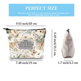 Maid of Honor Gift from The Bride Bridesmaid Proposal Gift Maid of Honor Makeup Bag for Bestie Friend (Tortured Maid of Honor CA)