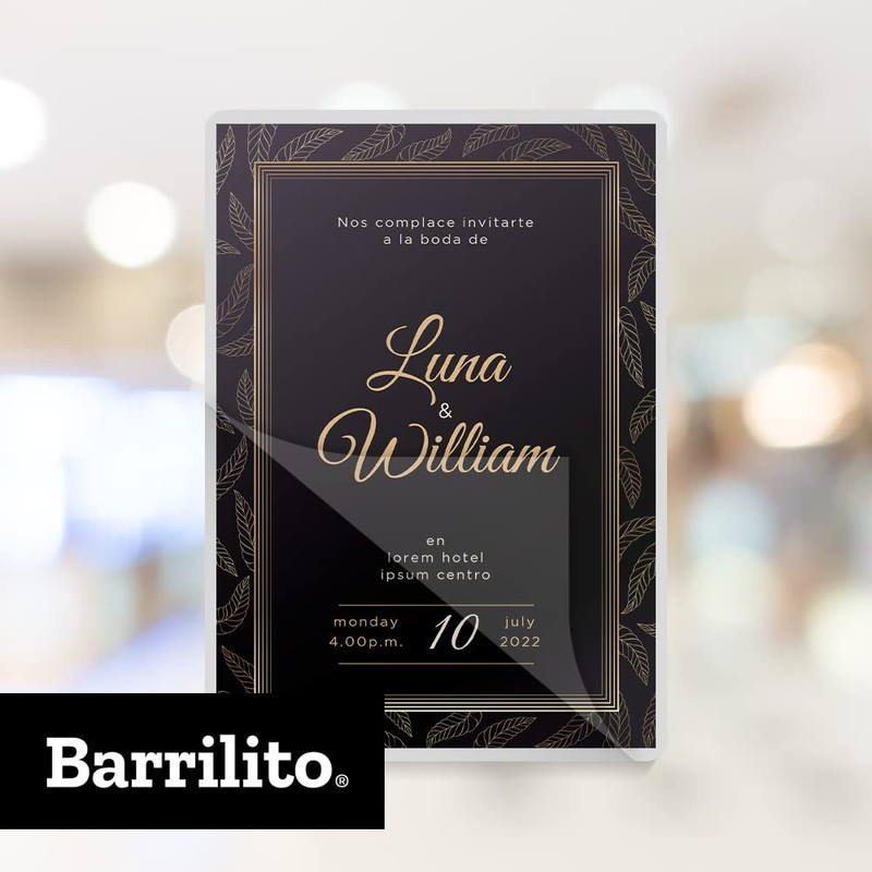 Barrilito Mica Térmica rígida 110 x 155mm 8 mil, 100pz.