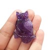 Bacatgem Natural Amethyst Owl Figurines Crystals and Healing Stones,Haped DIY