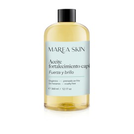 Aceite Fortalecimiento Capilar, Prensado en Frío, 100% Puro y Orgánico Certificado, Sin Hexanos, Sin Parabenos, Fortalece y Nutre Cabello, Cejas y Pestañas, Reduce Frizz | 30 Días de Garantía | Marea Skin | Club Marea (12.17 oz | 360 ml)