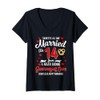 Womens 14th Wedding Anniversary 14-Year Married Couple Matching V-Neck T-Shirt