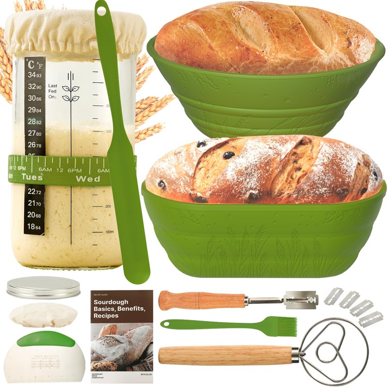 Sourdough Bread Baking Supplies 34 OZ Sourdough starter kit with