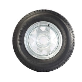 eCustomrim Trailer Tire On Rim ST205/75D15 205/75 D 15 in. Load Range C 5 Lug Galvanized Wheel - 2 Year Warranty w/Free Roadside