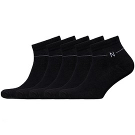 NUDUS Men’s Black Bamboo Rayon Low Ankle Socks - Stylish, Classy 5 Pair Gift Box