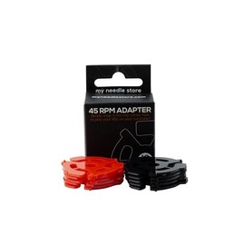 My Needle Store [SA-10] 45 Record Adapter, 10 Pack (5 Red, 5 Black) for 45 RPM Records - Compatible with Record Players and Turntables; Perfect for Seven Inch Vinyl