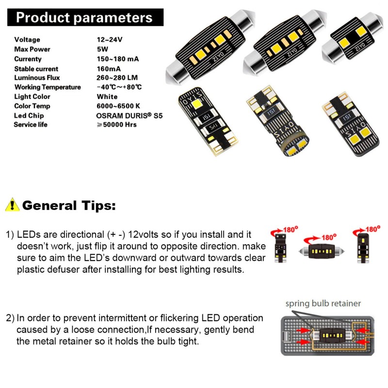 ZIYO LED Interior Light Kit for Subaru Outback 2000-2009 LED
