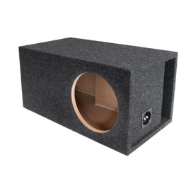 Atrend Bbox Single Vented 12 Inch Subwoofer Enclosure - SPL-Tuned Single Car Subwoofer Boxes & Enclosures - Premium Subwoofer Box Improves Audio Quality, Sound & Bass - Nickel Finish Terminals