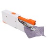 Handheld Sewing Machine Orange Portable Mini DIY Ergonomic Handle Electric