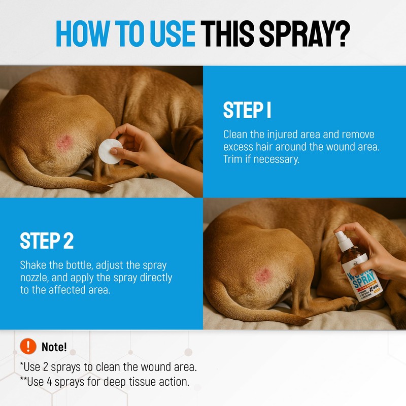 SILVER GRADE Dog Wound Spray Helps with Hot Spots, Irritations,