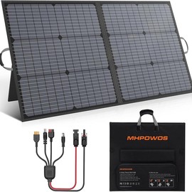 MHPOWOS Solar Panel Kit 110W / 220W Foldable Solar Charger for Portable Power Station, Laptops, Motorhome, RV, Out Generator door Use solar power charger Generat Easy Installation Energy Efficiency Conversion Rate Monocrystalline Silicon - Watt: 110W Sol