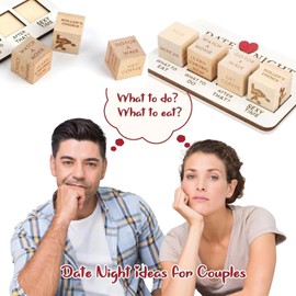 XuanLL Wooden Date Night Dice, Creative and Fun Couple's Present, Romantic Dice Set, Perfect for Valentine's Day, Anniversaries and Special Occasions