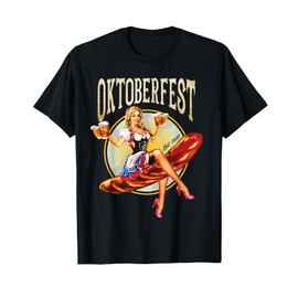Oktoberfest Costume Vintage Bavarian German Beer Wurst T-Shirt