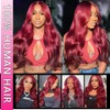 99j Burgundy Lace Front Wigs Human Hair 250% Density 13x6