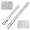 2pcs Double-Sided Stainless Steel Nail File, Washable Metal Nail File