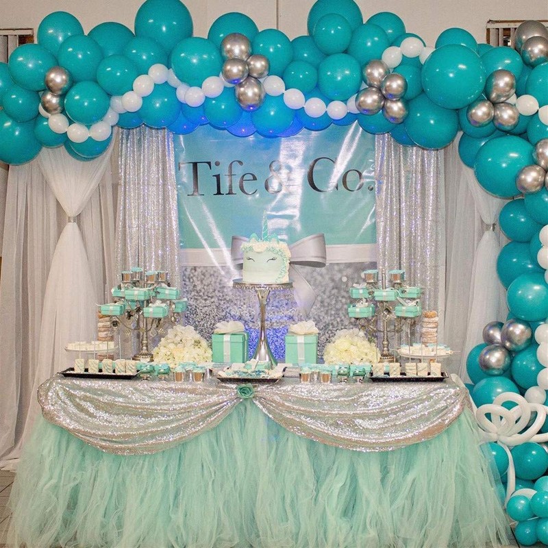 SquarePie Sequin Curtain 2FT x 8FT Silver 2pcs Backdrop Background