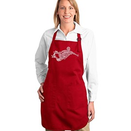 LA POP ART Word Art Apron - Skateboard Tricks Word Art Red