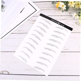 LALAFINA 2sets Eyebrow Stencil Kit Hair-like Simulation Brow Sticker Easy to Apply Waterproof for Women 2sheets*2