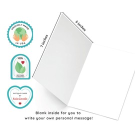 Katie Doodle - Funny Anniversary Card for Husband (Handmade in USA) - Great Husband Birthday Card from Wife, Valentine’s Day Card for Him (5x7, Blank Inside) with Kraft Envelope (Peel-Seal)