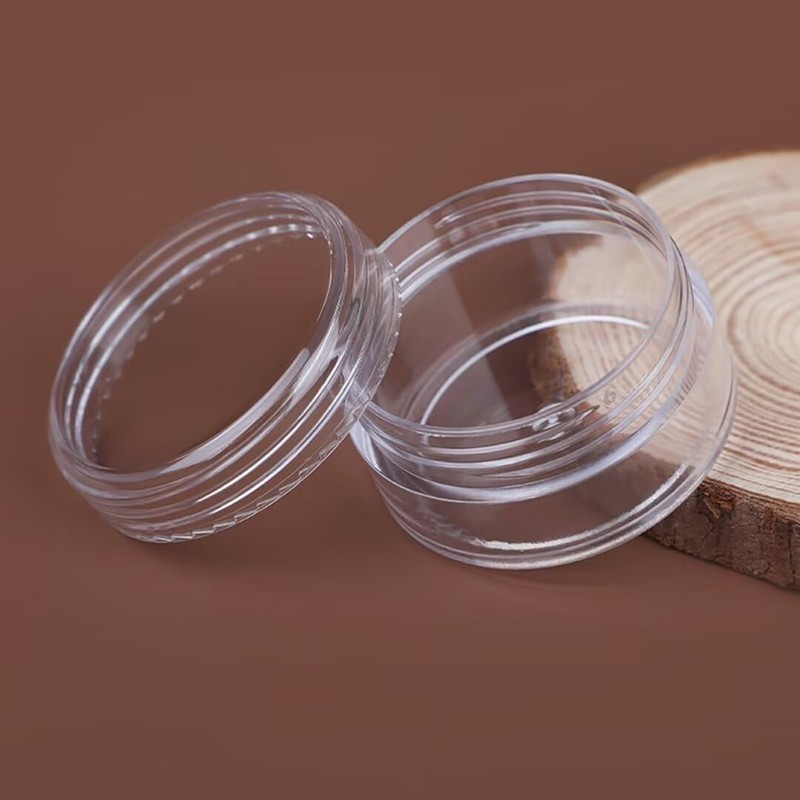 5pcs Travel Pots for Toiletries Transparent Plastic Travel Container Jars