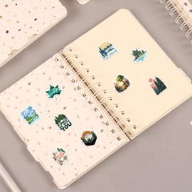 Gxizlba Forest Stickers Aesthetic Adventure Outdoor Green Forest Vinyl Decals Bulk 50Pcs Nature Sticker for Water Bottles Laptops Journal Guitar Forest Trees Stickers for Kids Teens Adults