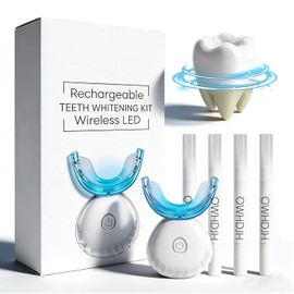 Kit Blanqueador Dental, Cluye 4 Bolígrafos Blanqueadores, 1 Luz LED y 1 Tabla de Colores para Blanquear Los Dientes, Elimina Eficazmente Las Manchas, Muestra Una Sonrisa Segura