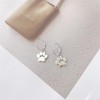 Dainty Paw Charm Cartilage Small Hoop Dangle Drop Earrings for