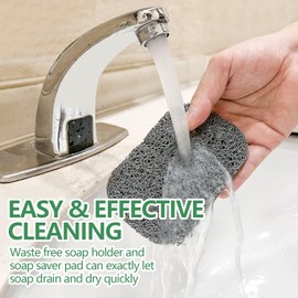 8 Pcs Soap Saver Pads, Soap Holder Pads for Bathroom, Non Slip Soap Dishes, Self Draining Pads for Soap Lift Dish(8 Colours)