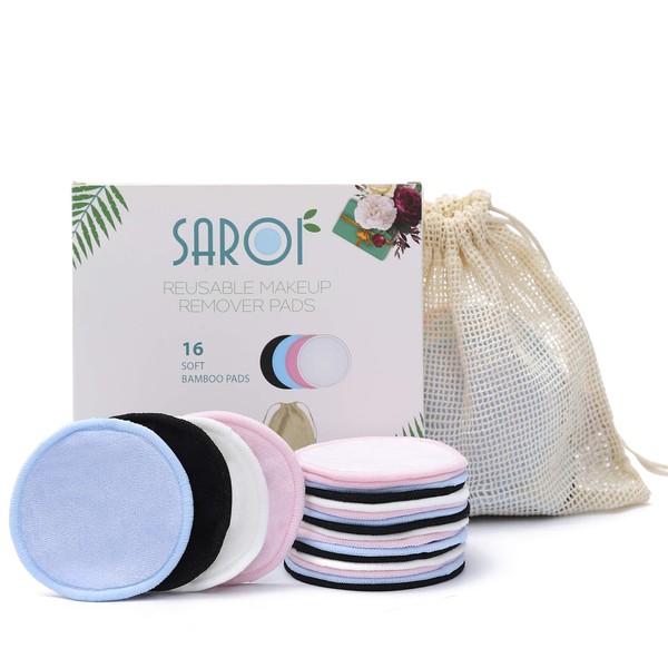 16 Premium Reusable Makeup Remover Pads | Eco-Friendly Gift Packaging