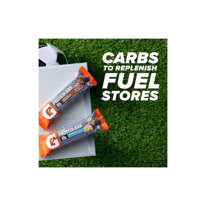 Barras de recuperación de proteínas de suero Gatorade, 12 unidades