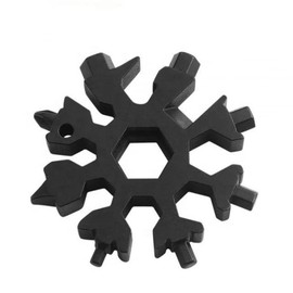 18-in-1 Snowflake Multitool, Snowflake Screwdriver Tactical Tool for Bottle Opener/Outdoor EDC Tools, Mens Valentines Gifts,Cool Camping Gadgets Tools for Men,Birthday Gifts for Men,Dad,Husband -Black