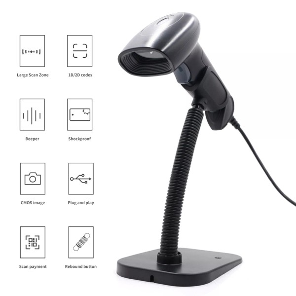 Unbranded/Generic Handheld Wired USB 1D 2D QR Barcode Scanner Handhold