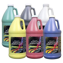 Chroma Acrylic Essential Set, 1/2 Gallon Jugs, Assorted Primary Colors, Set of 6 - 59001