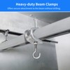 100 Pcs Beam Clamps - Screw in Hooks for Flanges,