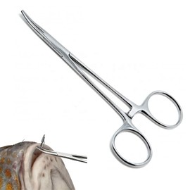 Ginhkok Forsep Forsep Forsep Forceps Tweezers, Handicrafts, Long Pliers for Pet Ear Tweezers with Knurled Pliers, Hook Remover, Anti-Slip Treatment, Knurled Pliers, Fishing, Rust Resistant, Stainless