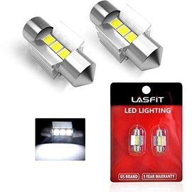LASFIT 28MM LED Festoon DE3021 DE3022 LED Dome Map Trunk Cargo Light Bulb, 6000K White Light(2pcs)