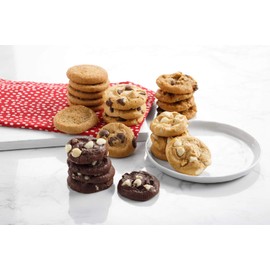 Mrs. Fields - Golden Mini Cookie Box, Assorted with 24 Nibblers Bite-Sized Cookies in 4 Signature Cookie Flavors