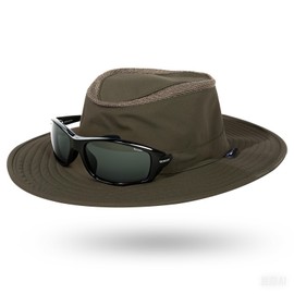 TOP-EX Summer Sun Hats for Men Waterproof UPF 50+ UV Protection Wide Brim Safari Bucket Boonie Fishing Hiking Big Head Army Green X-Large XL