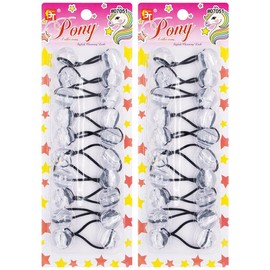 20 Pcs Hair Ties 20mm Ball Bubble Ponytail Holders Colorful Clear Assorted Elastic Accessories for Kids Children Girls Women All Ages (Clear)