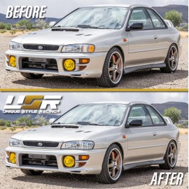 USR DEPO 95-01 Impreza Corner Lights - Front Cornering Parking Turn Signal Lamps (Left + Right) Compatible with 1995-2001 Subaru Classic Impreza GC8 GF8 (Crystal Style Clear Lens)