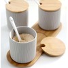 MAGICVOGEL Ceramic Spice Container Salt Pepper Spice Container Sugar Bowl