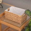 Water Hyacinth Storage Basket for Organizing,Large Wicker Basket Rectangular Bins