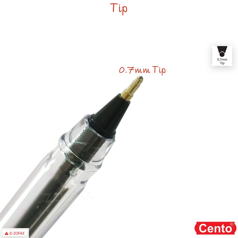 Slim Ballpoint Pens, BLACK, Pack of 20, Fine Point (0.7mm),