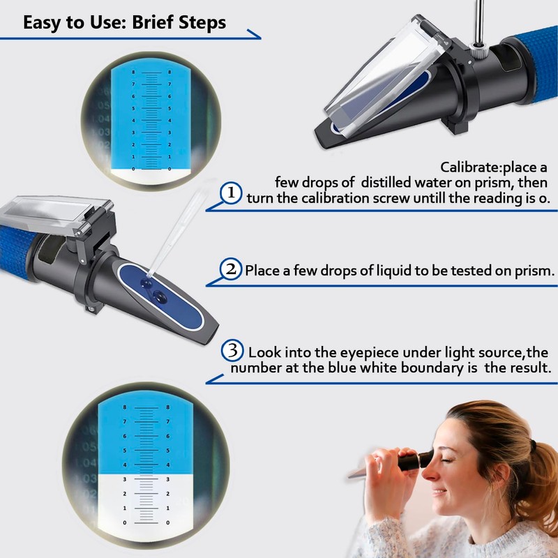 Aichose 0-80% Brix Meter Refractometer for Measuring Sugar Content in