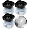 Silicone Freezer Press Sphere Ice Ball Maker Mold, 3 Pack