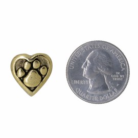 Jim Clift Design Heart and Paw Gold Lapel Pin - 25 Count