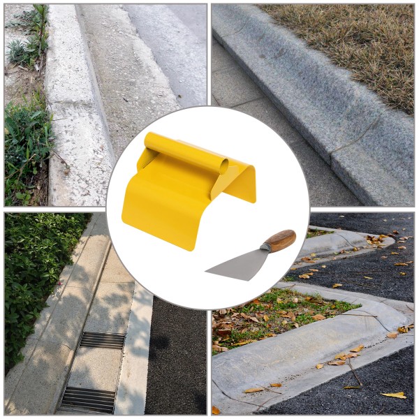 Unbranded Landscape Curb Trowel Stainless Steel Concrete Curbing Trowel with
