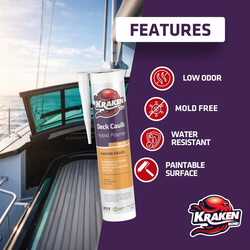 Kraken Bond Black Marine Sealant 5200 - (2x9.8 Fl. Oz)