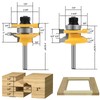 Raised Panel Router Bits，3PCS 1/4" Shank Router Bit Set,Cabinet Door