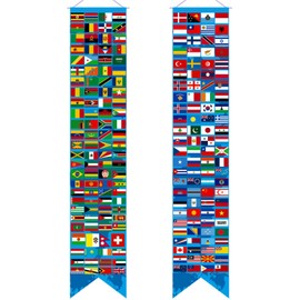 61 In Over 200 International Flag Banner World Flag Banner Welcome Sign for Classroom Decorations Multicultural Around The World Back to School Decorations Country flags Soccer Birthday Party Decor